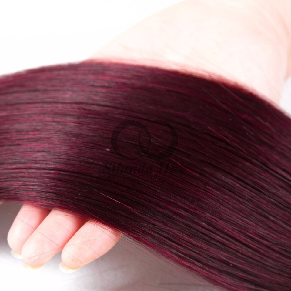 #T1B/99J Straight Remy Human Hair Bundles Sew In Weave Bundles Brazilian Bundle Deals