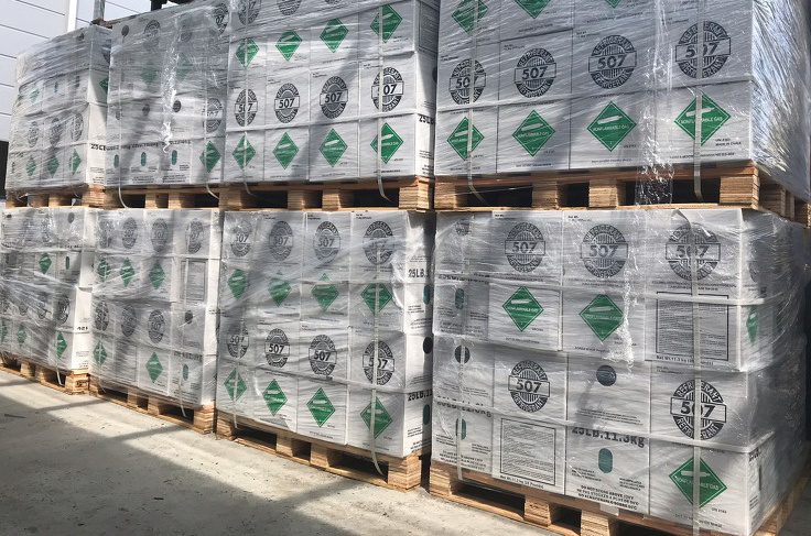 99.9% Pure Refrigerant Gas R507 in Disposable Steel Cylinder