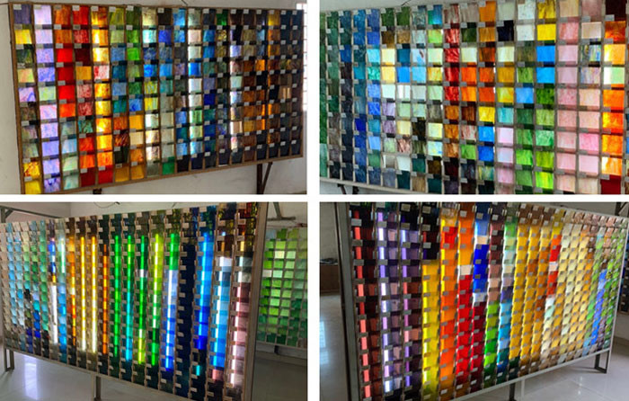 Colored Church Stained Glass Sample Avilable OEM ODM Customized