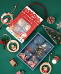 Kraft Paper Food Gift Paper Box , Christmas Decorative Gift Boxes With Window