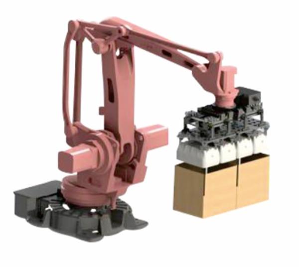 Single Electric Cabinet Robotic Case Packer , Low Noise Robotic Packaging