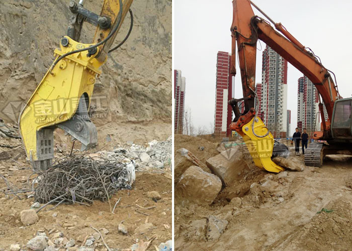 HITACHI EX210 EX200 Hydraulic Concrete Pulverizer Movable Jaw For Building Demolition
