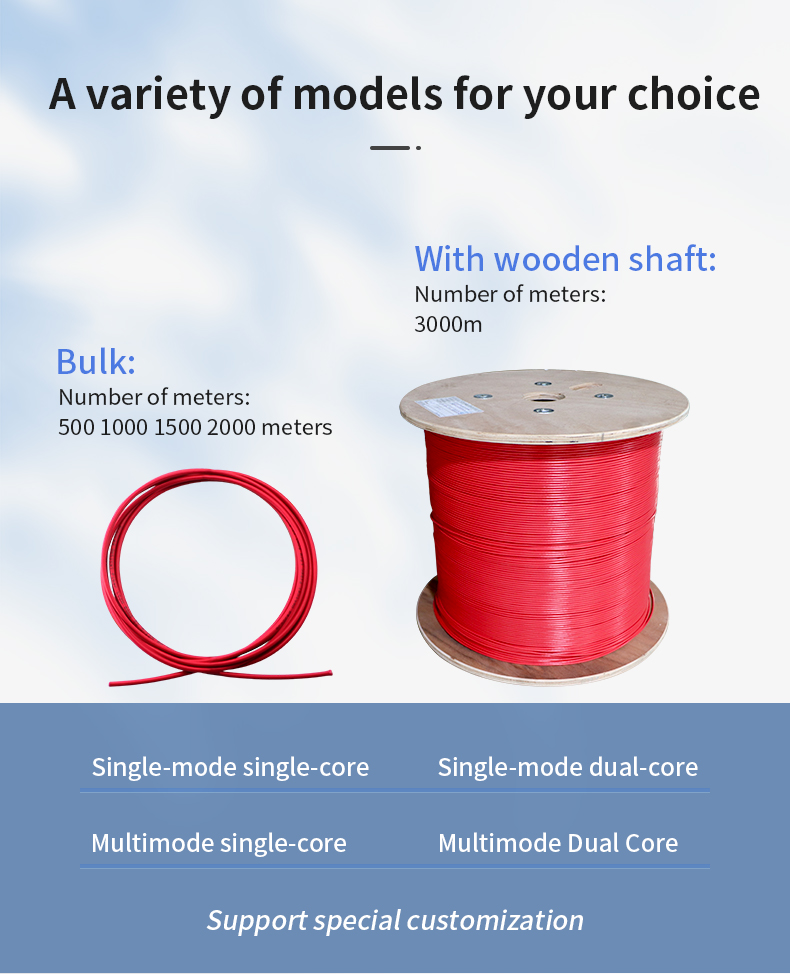 Red Indoor Flame Retardant Jacket DTS Distributed Temperature Sensing Fiber Optic Cable