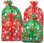 Merry Christmas Large Plastic Gift Sack , 36"×44" Plastic Christmas Gift Sacks