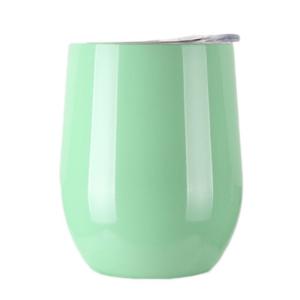 Quality Light Green Double Wall Insulated Tumblers , Leak Proof Insulated Tumbler 12oz wholesale