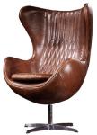 Tilted Spitfire Aluminium Aviation Swivel Egg Chair Aviator Leather Chair With