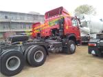 Red 90 Ton Euro III 371hp HOWO 6x4 Prime Mover Truck