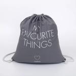Fashionable Gray Cotton Canvas Drawstring Bag For Packing And Shopping