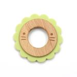 Organic Natural Beech FDA Standard Wooden Silicone Teether