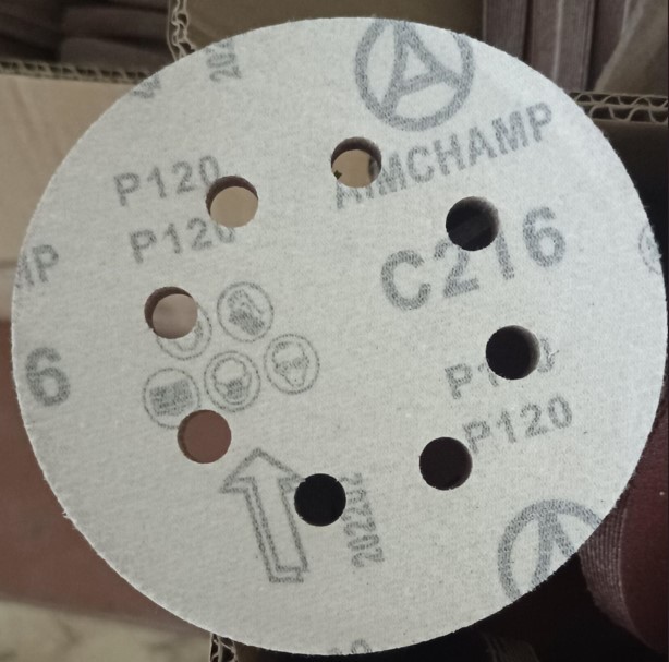 Sandpaper Suppliers 5inch 8hole Red Aluminum Oxide Hook And Loop Sanding Discs