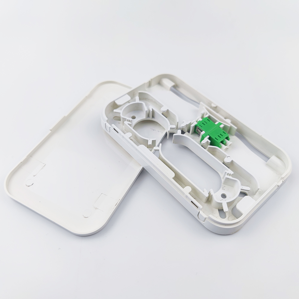 1 Port Gray APC Plastic Fiber Optic Faceplate Socket Panel for Indoor in FTTH Network