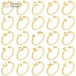 Diamond Zircon Jewelry 14k Gold Plated Letter Ring Open Adjustable