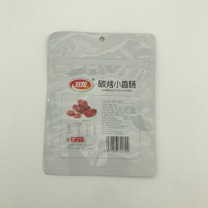 Quality 180g AL7 Plastic Pouches For Food Packaging Bags Char Grilled Sausage With Zipper wholesale