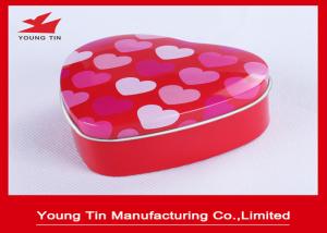 Quality CMYK Offset Printed Heart Shaped Tin Box For Wedding Candy Sweets Gifts Packaging wholesale