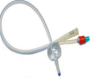 Quality Clear Color 2 Way Silicone Foley Catheter , Intermittent Urinary Catheter wholesale