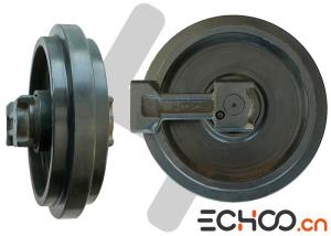 Quality Black IHI28N Excavator Track Idler / Lifetime Lubrication Track Idler Parts wholesale
