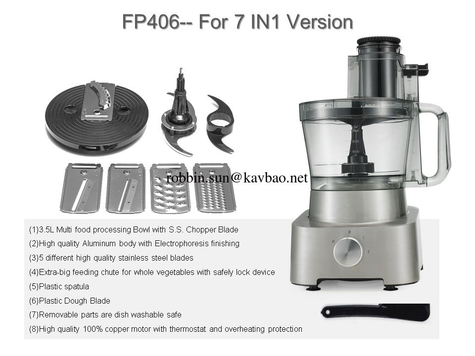 CB GS CE ROHS         Certified FP406 Aluminum Diecast Food Processor
