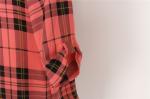 100% Polyester Ladies Plaid Sweatshirts red and black Plaid Pullover Hoodie