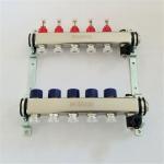 stainless steel 5 ports flow meter manifold, radiant heating manifold, pump