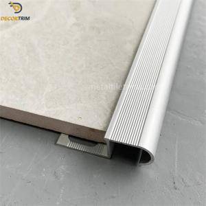 Quality Matt Silver Bullnose Tile Trim For Stairs Aluminum Alloy Material wholesale