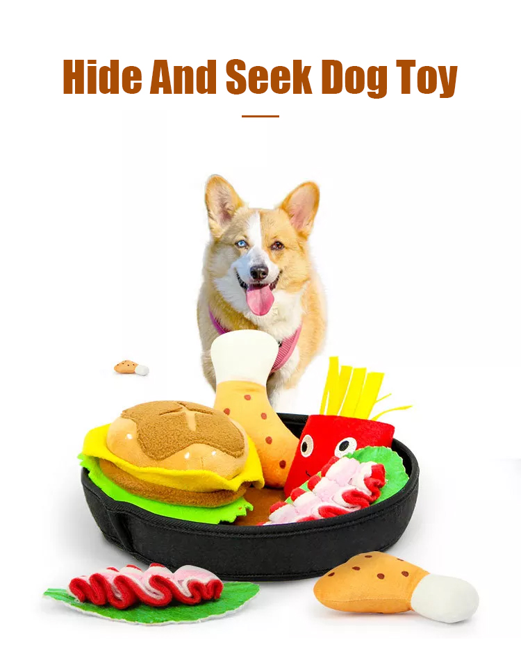 Dog Toy Intelligentwith Teeth Cleaning Plush Interactive Hide and Seek Breakfast