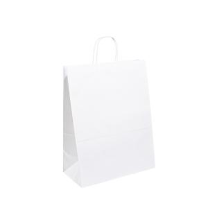 Quality Luxury White Boutique Gift Shopping Handle Paper Bags For Clothes wholesale