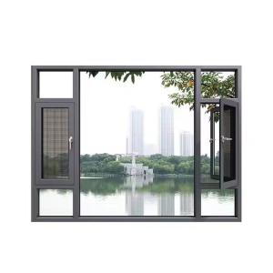 Quality Black Aluminium Casement Windows Heat Insulation Sound Proof Customized wholesale