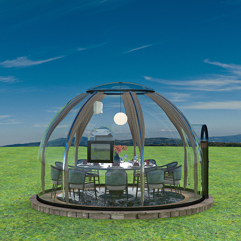 Camping Home One room one bathroom transparent star empty room Windproof rain outdoor camping tent restaurant dessert house