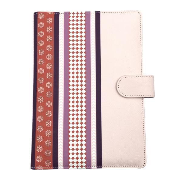 B5 PU Leather Business Pink Hardcover Notebook 4C Buckle Closure With Notepad