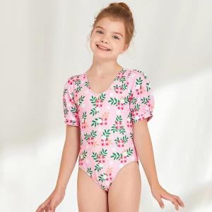 Quality Cotton Short Sleeved Swimsuit Girls Children wholesale