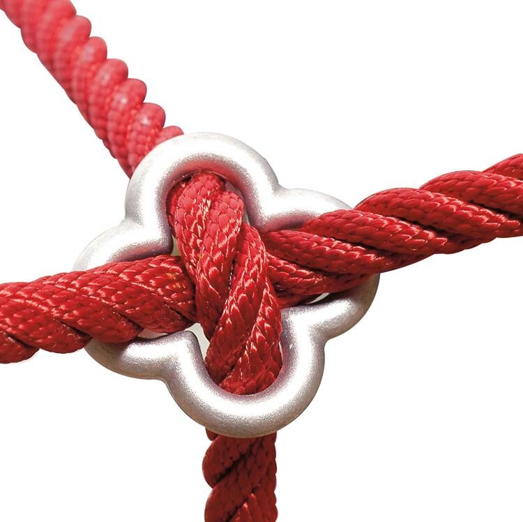 Playground Cross Metal Rope Connectors 16mm Aluminum For Climbing Cargo Net