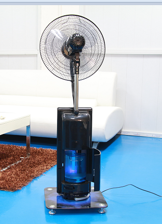 Indoor Home Mist Cooling Fan , 16 Inch Mist Fan With Remote Control