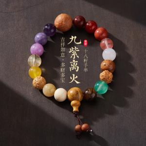Quality French Retro Flower Glazed Colored Bracelet Women Oil Painting Series Natural Stone Fashion Beaded Bracelets wholesale