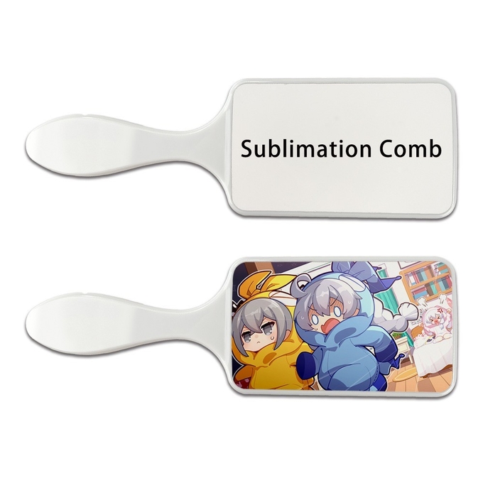 Personalized Blank Sublimation Plastic Paddle Brush With Printable Metal Insert For Photo Printing
