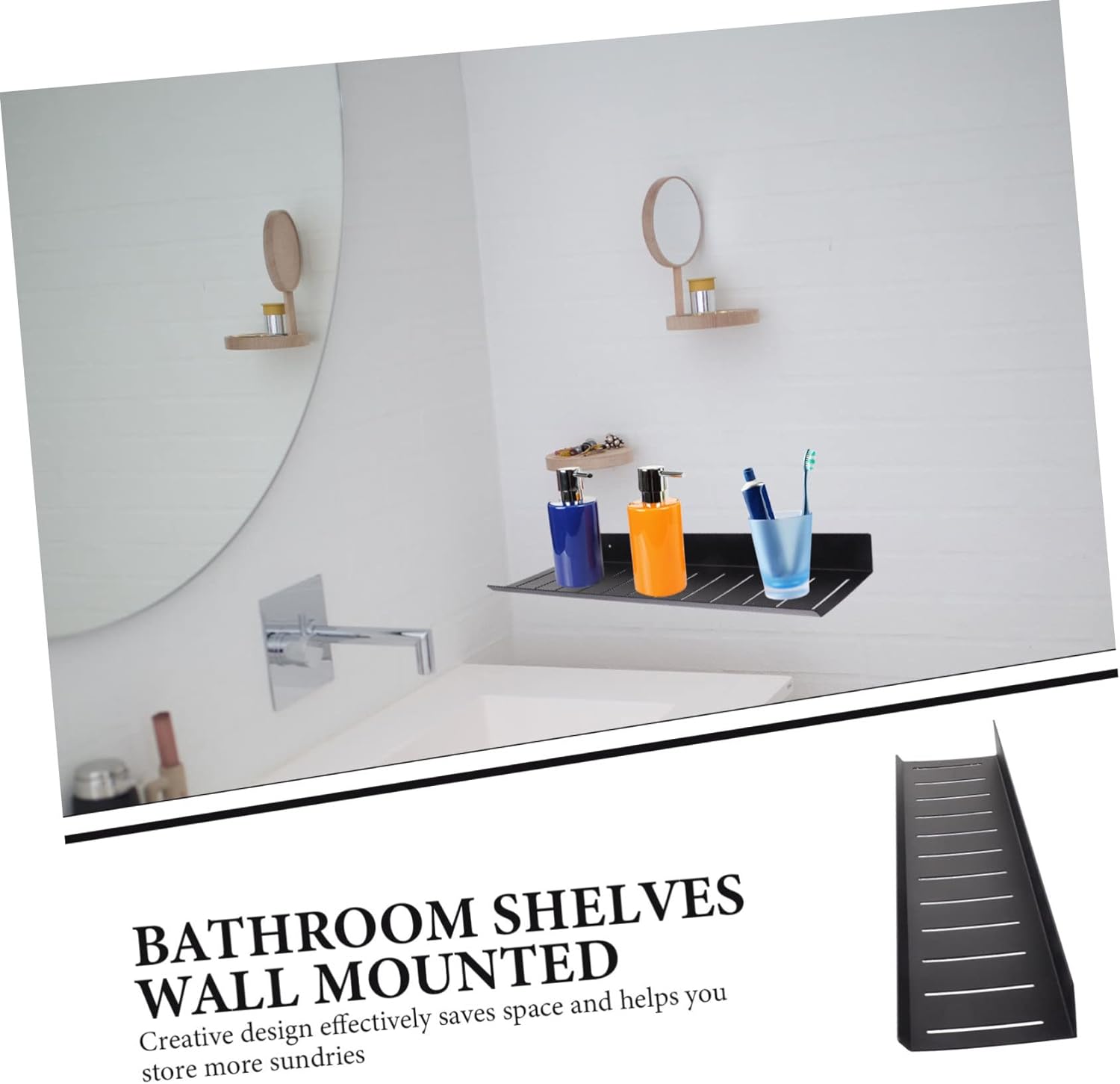 ISO9001 Rohs CE 16949 Metal Wall Mount Shelves for Bathroom Wall Storage Organization