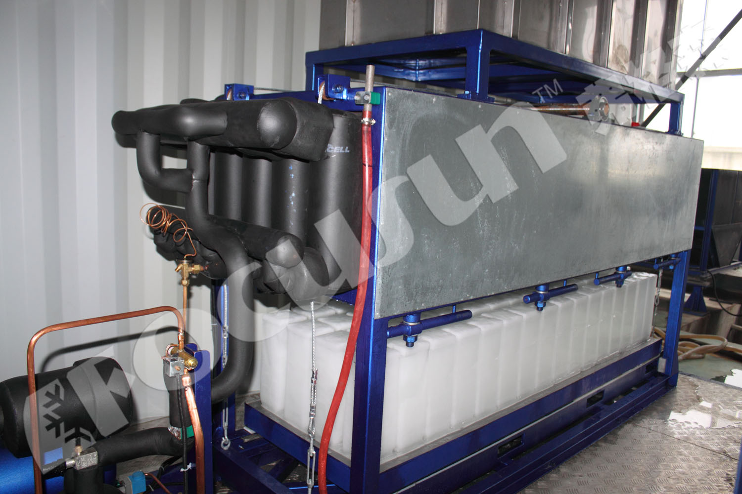 Transparent Industrial Clear Block Ice Making Machine with R404a/R22 Refrigerant