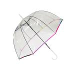PVC Transparent Dome Shaped Rain Umbrella With Fiberglass Ribs 23 Inches