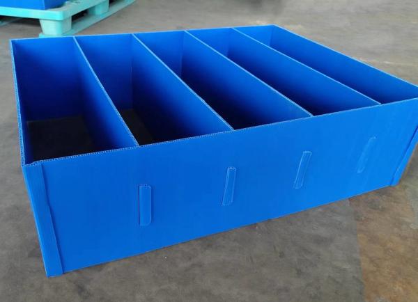 PP Blue Plastic Dividers Box Anti Pressure Lightweight Corrugated Plastic