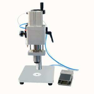 Quality 20-30 Bot / Min Perfume Manufacturing Equipment Semi Auto Vial Aluminum Ampoule Crimping Machinery wholesale
