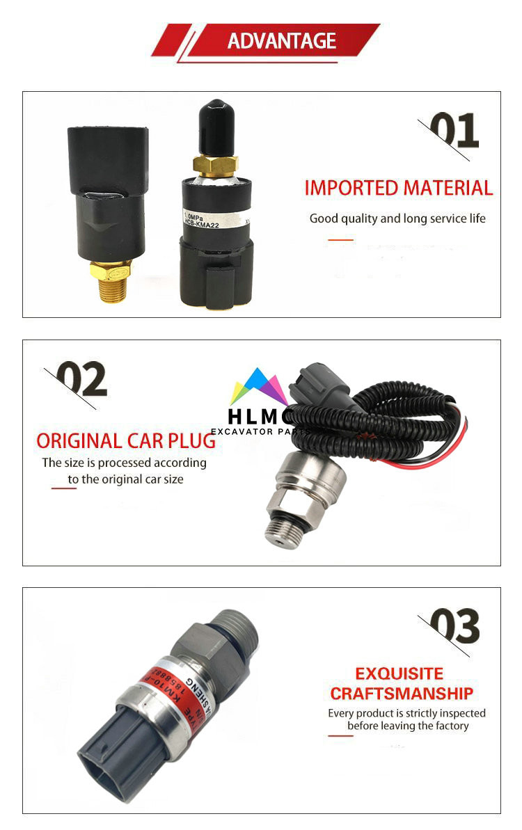 KM10-P16 Pressure Sensor Excavator Parts Accessories HD820/40Mpa