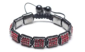 Quality Shamballa Bracelet, Crystal Pave Alloy Square Beads wholesale