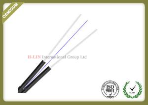 Quality 1 / 2 / 4 Core Fiber Optic Drop Cable PVC Material Jacket With Butterfly Flat Construction wholesale