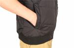 Casual Windproof Black Body Warmer With Hood Sample Free