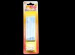 Paraffin Wax Skinny Long Birthday Candles , Blue Color Tall Candles For Cake