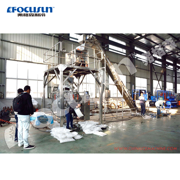 Cube Ice/Tube Ice Packaging Machine Turn Film to Bags of Different Sizes Automatically