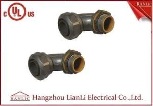 Quality Liquid Tight Flexible Metal Conduit Fittings 90 Degree Connector With Insulated Throat wholesale
