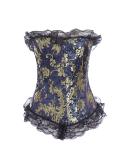 Exquisite Jacquard and lace bustier
