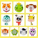5PCS Cute Animal Paper Plate Craft Kit Kids DIY Birthday Gift Box