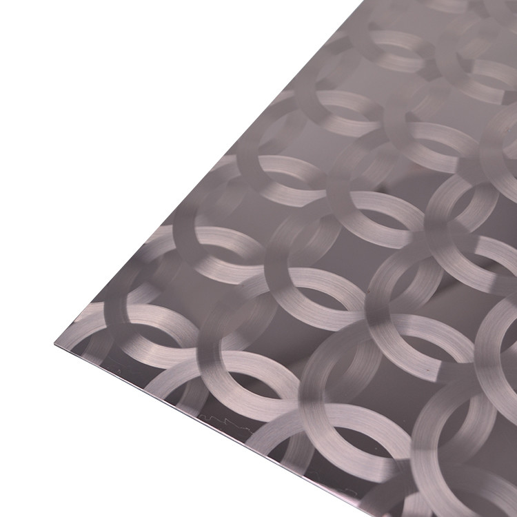 Etching Decorative Stainless Steel Sheet 304 316 Bright 3D Laser Finish Pvd Coated Rose Gold