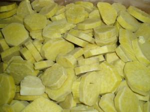 Quality Frozen Blanched Sweet Potato Slice, diameter 4-8 cm, thickness 1.0 cm wholesale